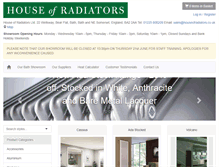 Tablet Screenshot of houseofradiators.co.uk